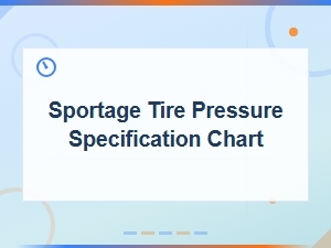 Sportage Tire Pressure and Specification Chart